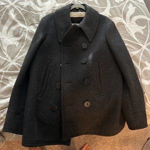 Mens Burberry Charcoal Peacoat